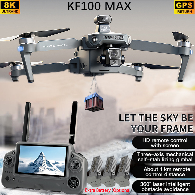 KF100 MAX GPS Дрон 4K Камера 3 – обзор и цена Drone Gimbal 3 Axis