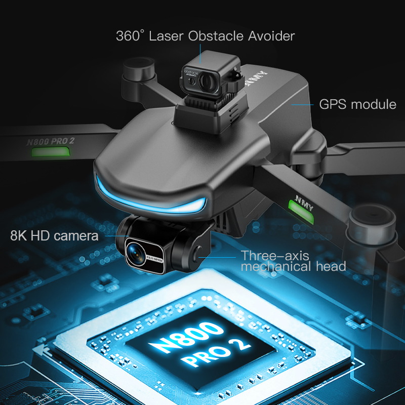 Профессиональный GPS-дрон N800 – обзор и цена Drone Gimbal 2 Axis